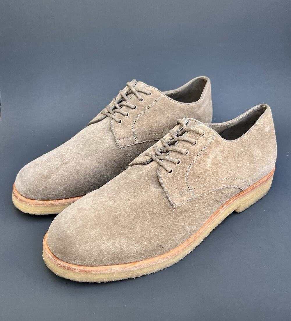 VINCE Westwood Plain Toe Tan Suede Derby Shoes Men’s Size 11 US
